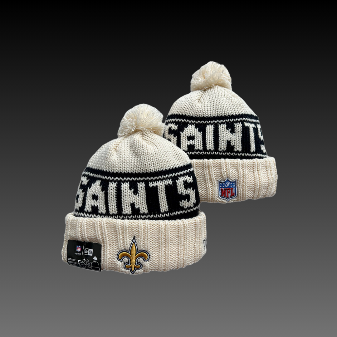 New Orleans Saints Cream Knitted Beanie