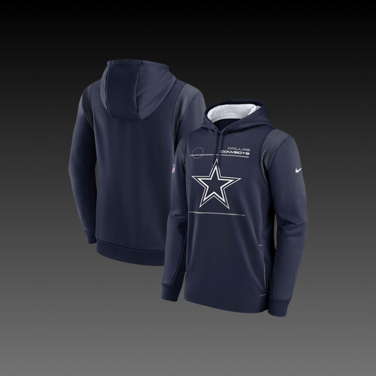 Dallas Cowboys Navy Blue Performance Long Sleeve Hoodie