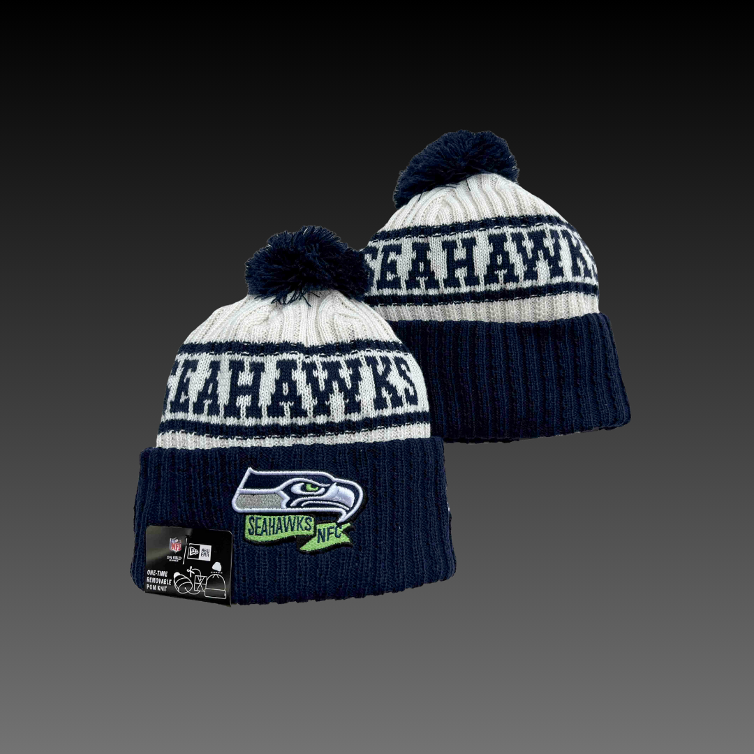 Seattle Seahawks Home White Knitted Beanie