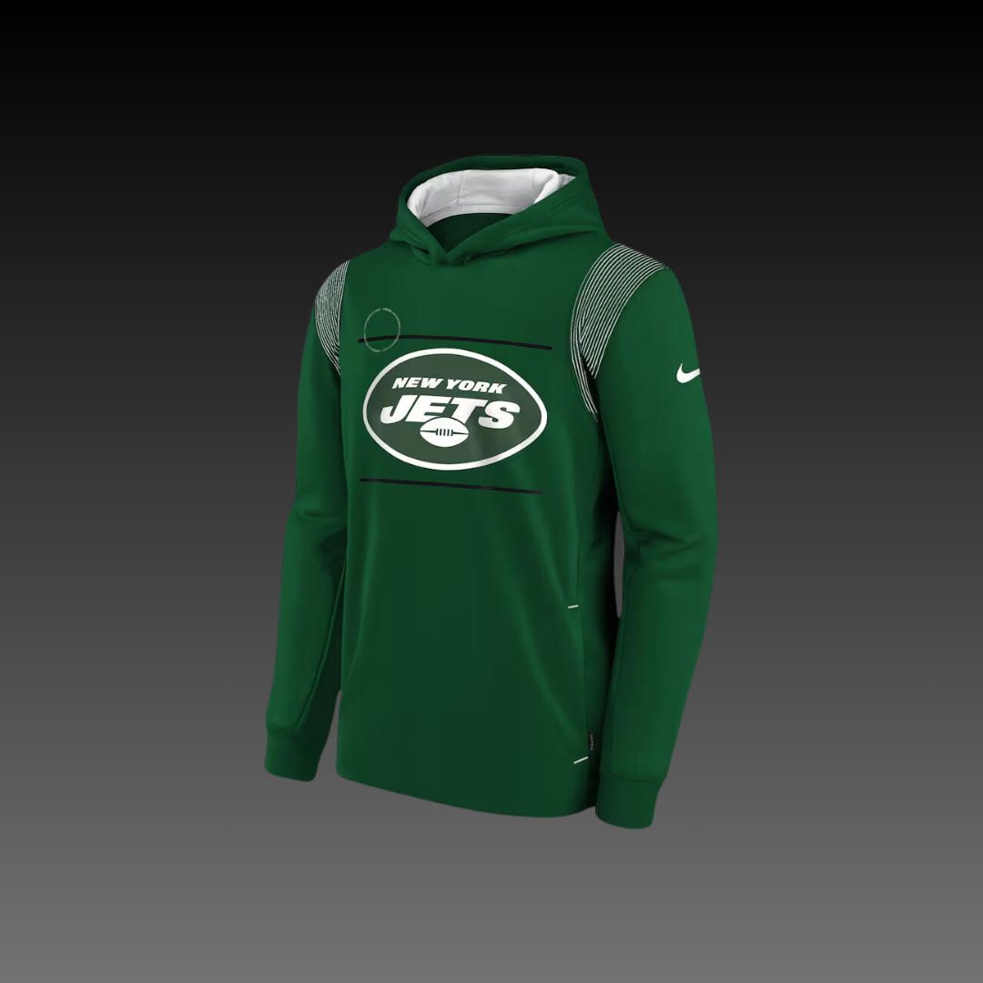 New York Jets Green Performance Long Sleeve Hoodie