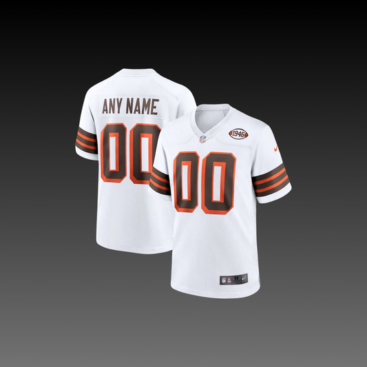 Cleveland Browns Custom Jersey White