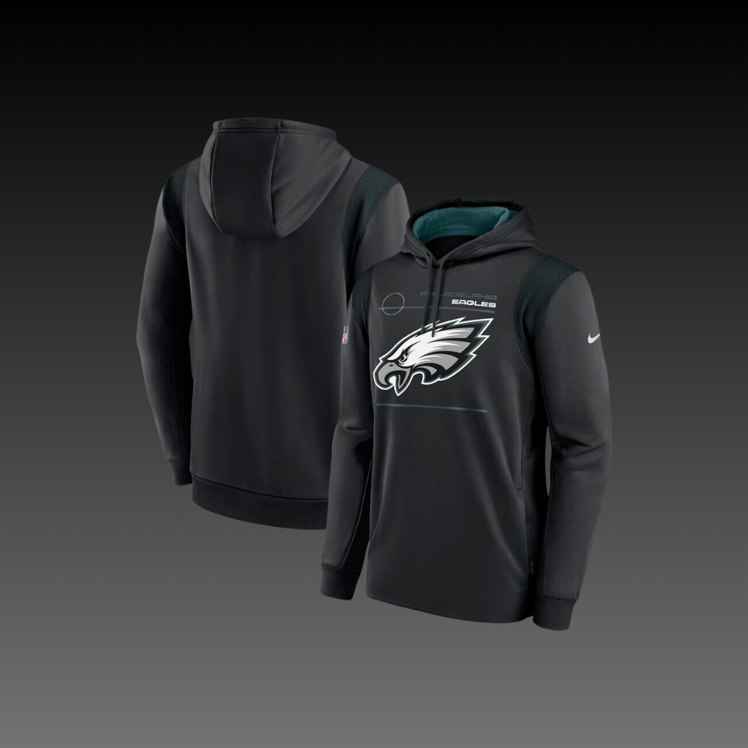 Philadelphia Eagles Black Performance Long Sleeve Hoodie