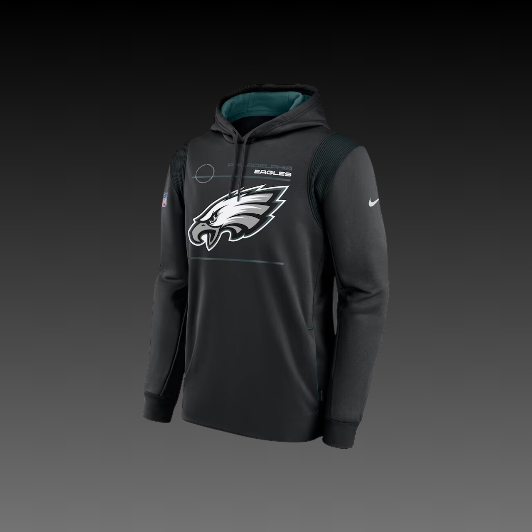 Philadelphia Eagles Black Performance Long Sleeve Hoodie