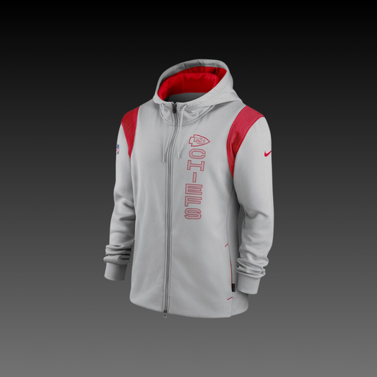 Kansas City Chiefs Grey Performance Full-Zip Hoodie