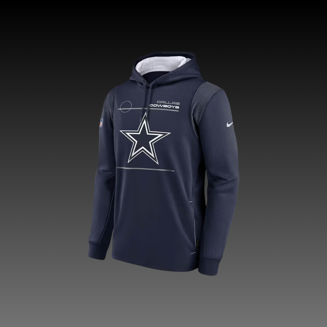 Dallas Cowboys Navy Blue Performance Long Sleeve Hoodie