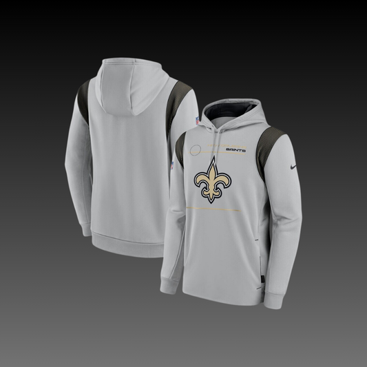 New Orleans Saints Grey Performance Long Sleeve Hoodie