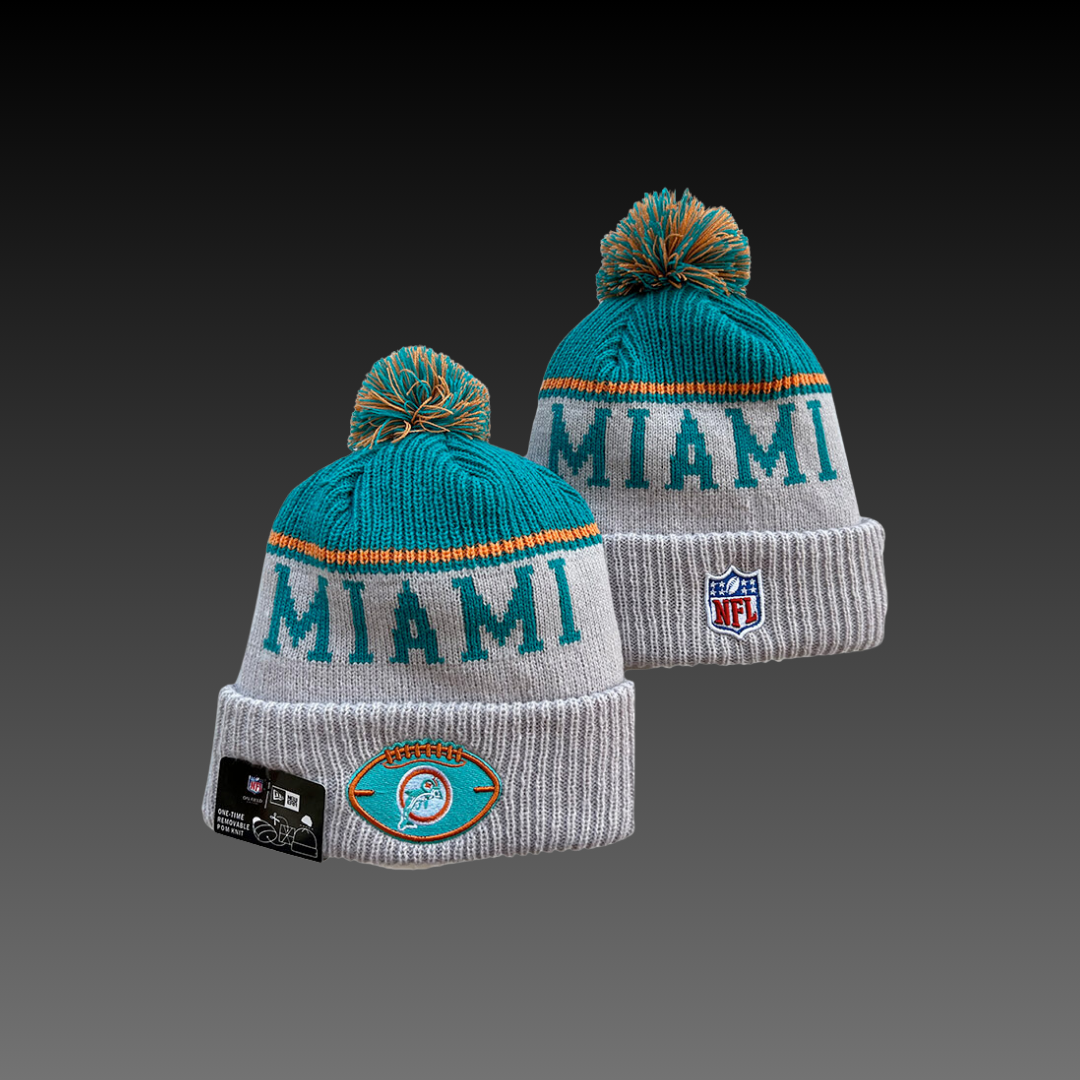 Miami Dolphins Reverse Knitted Beanie