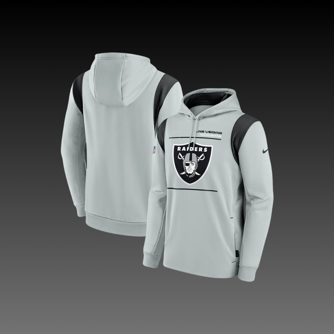 Las Vegas Raiders Grey Performance Long Sleeve Hoodie