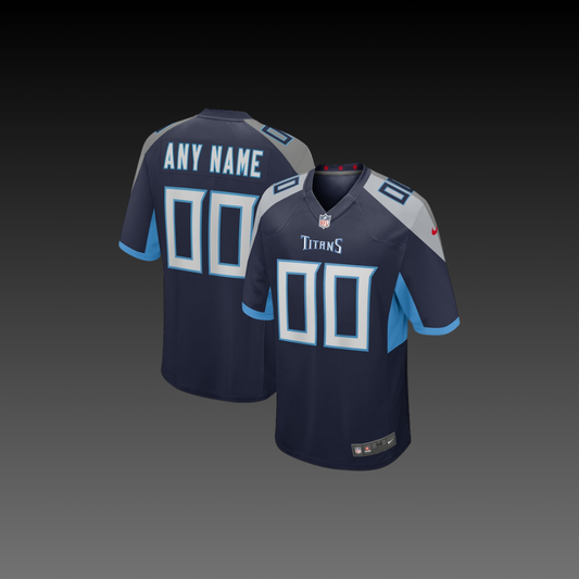 Tennessee Titans Custom Jersey Navy Blue