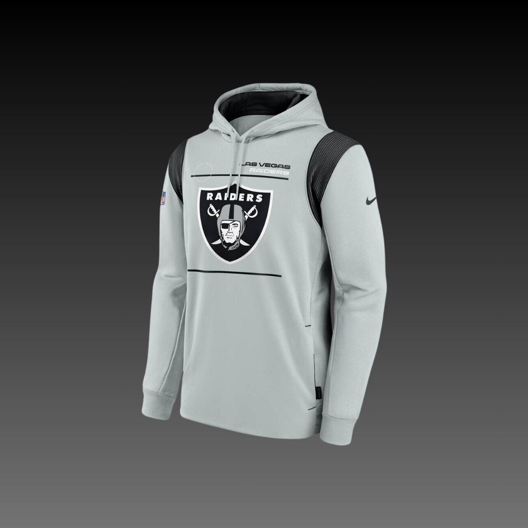 Las Vegas Raiders Grey Performance Long Sleeve Hoodie