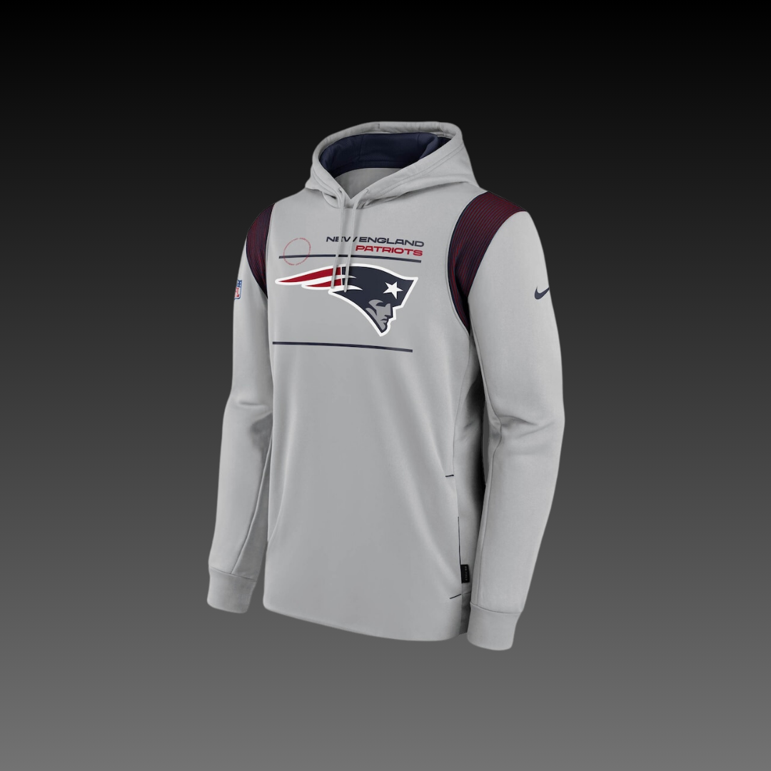 New England Patriots Grey Performance Long Sleeve Hoodie