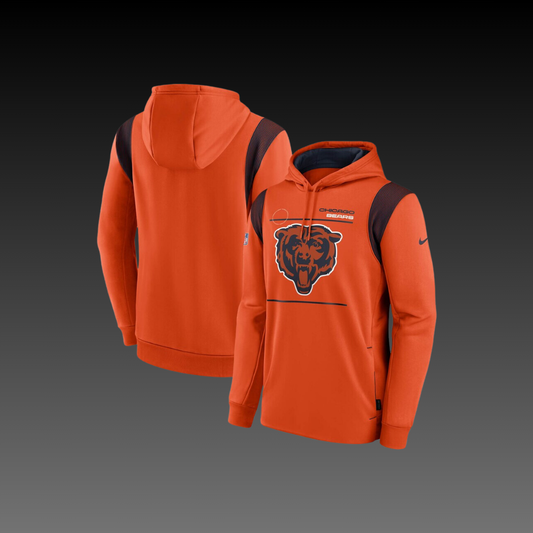 Chicago Bears Orange Performance Long Sleeve Hoodie