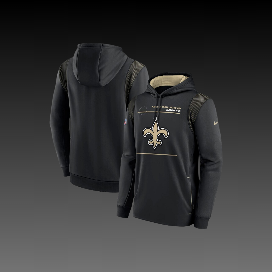 New Orleans Saints Black Performance Long Sleeve Hoodie