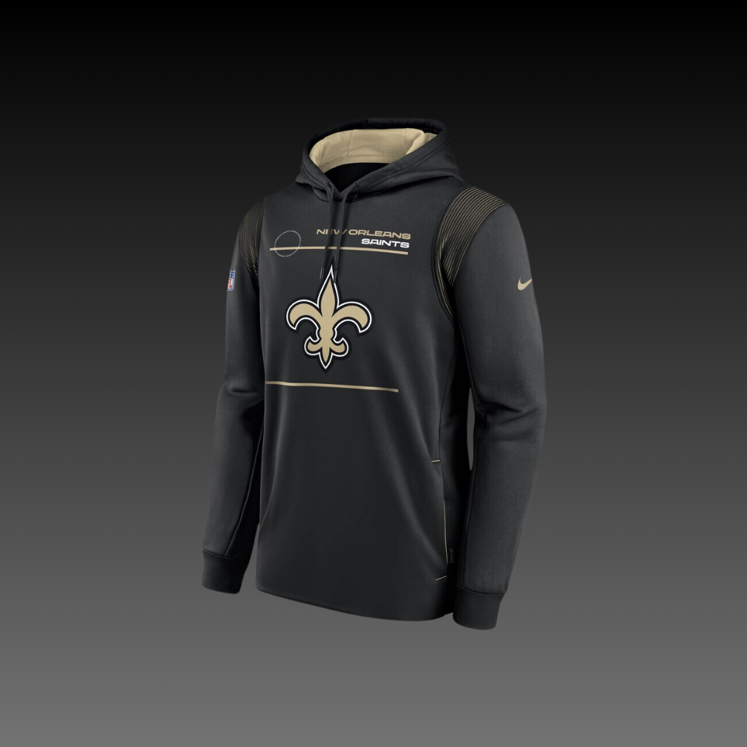 New Orleans Saints Black Performance Long Sleeve Hoodie