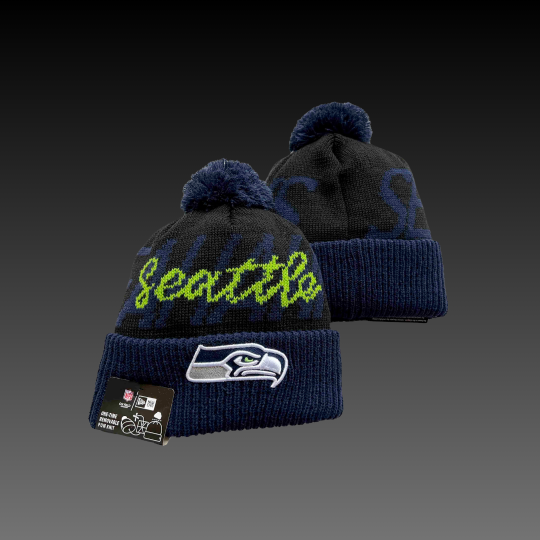 Seattle Seahawks Retro Statement Knitted Beanie