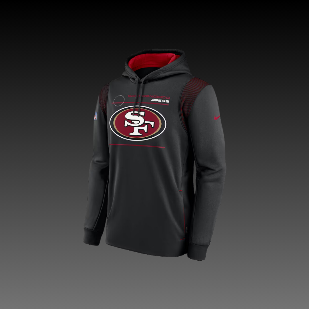 San Francisco 49ers Black Performance Long Sleeve Hoodie