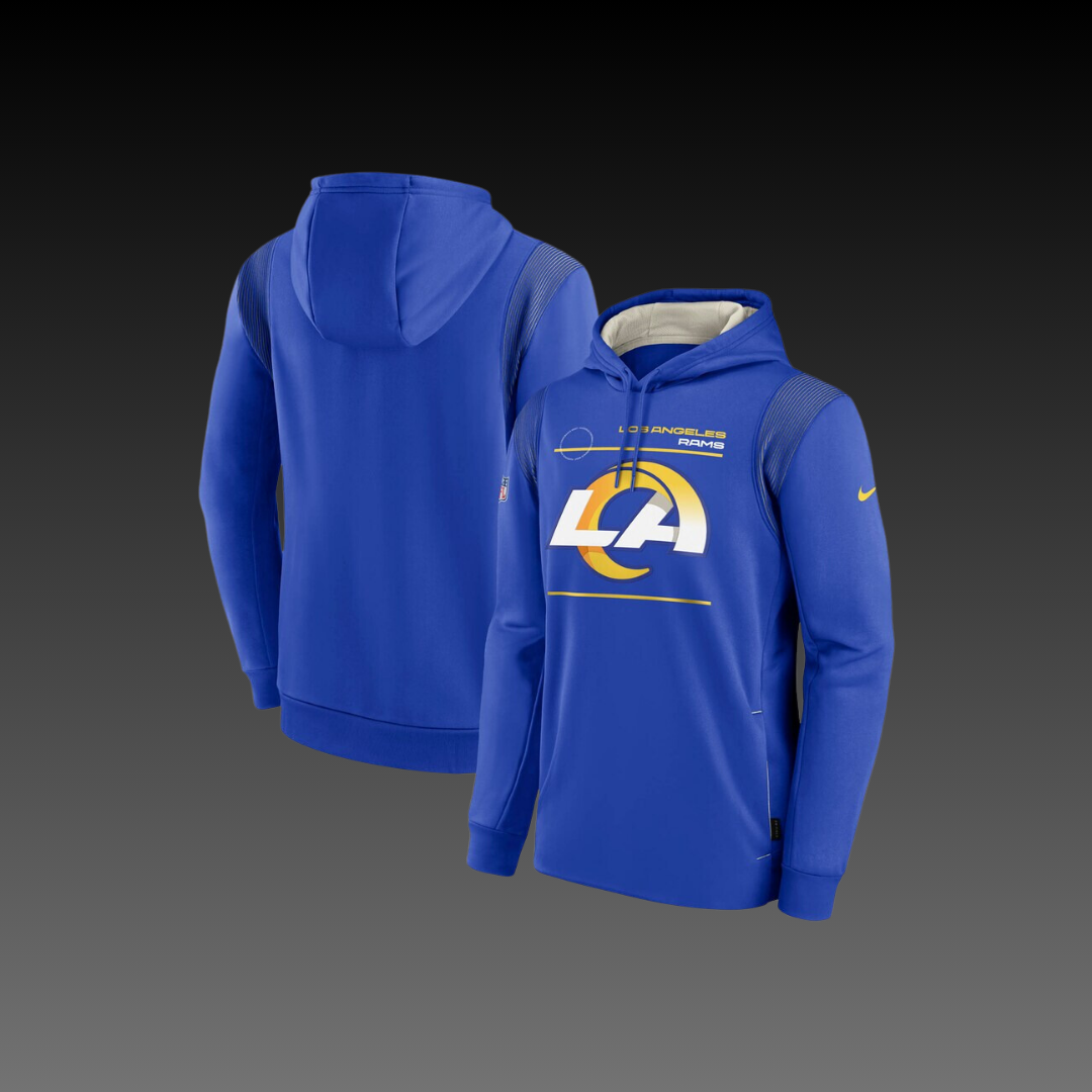 Los Angeles Rams Blue Performance Long Sleeve Hoodie