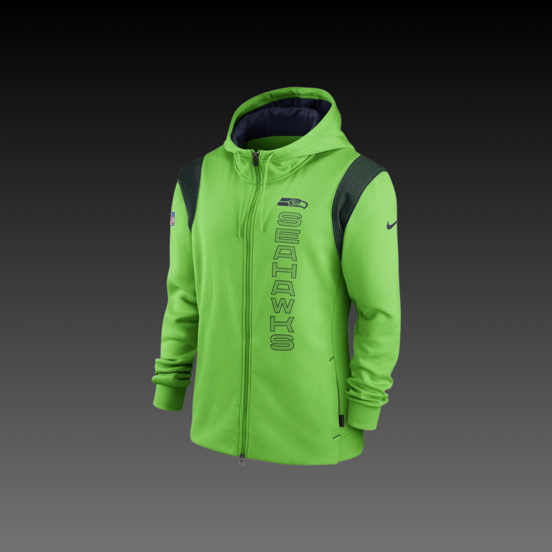 Seattle Seahawks Green Performance Full-Zip Hoodie