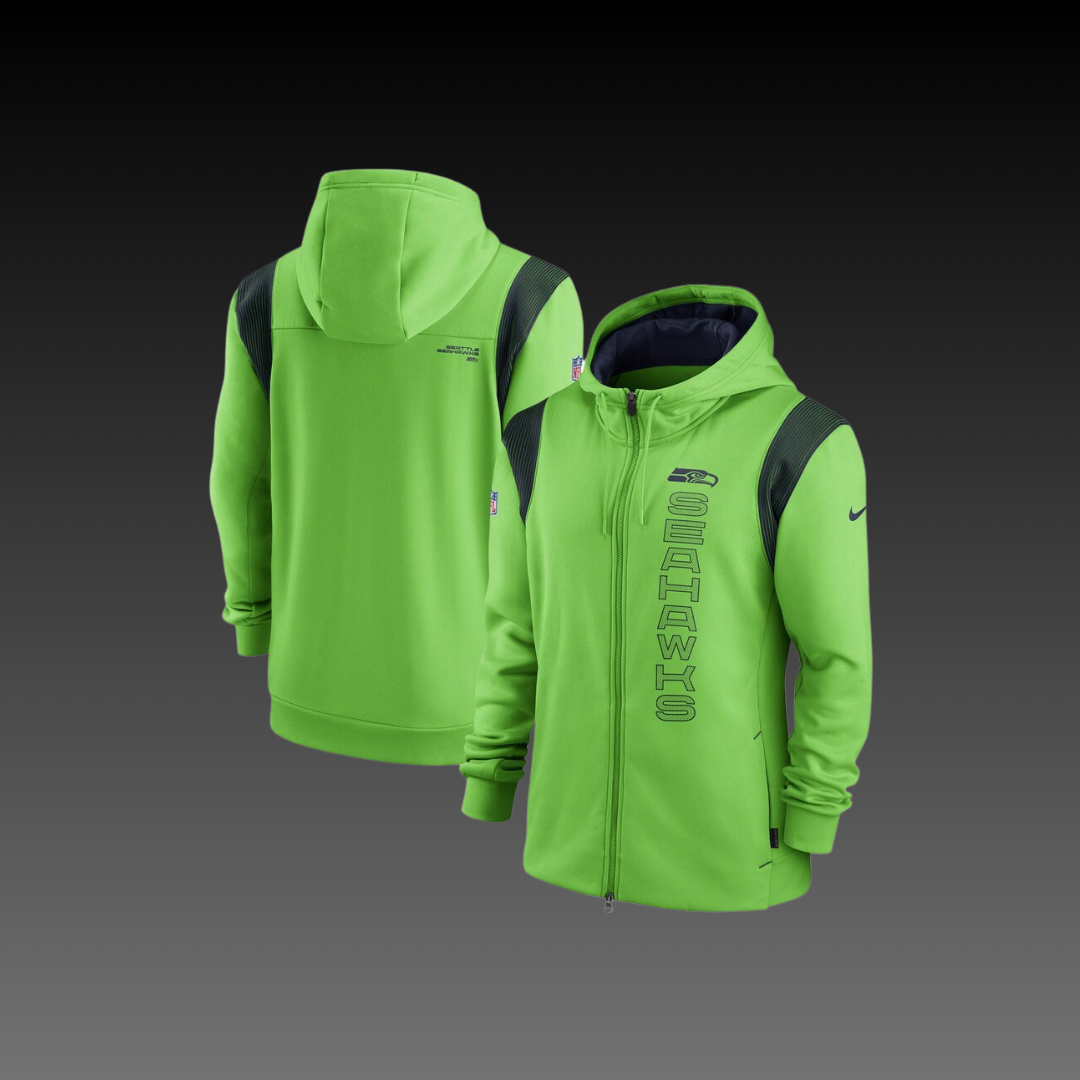 Seattle Seahawks Green Performance Full-Zip Hoodie